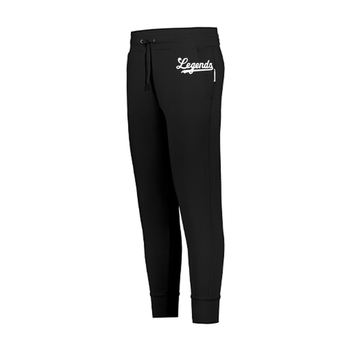 [222799.080.XS-LOGO2] LADIES VENTURA SOFT KNIT JOGGER (Female Adult XS, Black, Logo 2)