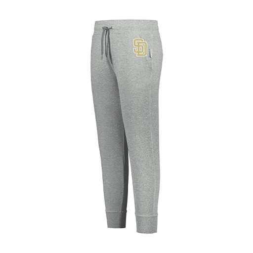 [222799.013.XS-LOGO3] LADIES VENTURA SOFT KNIT JOGGER (Female Adult XS, Silver, Logo 3)