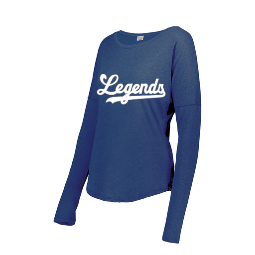 [3077.U55.XS-LOGO2] Ladies LS Ultra-blend T-Shirt (Female Adult XS, Royal, Logo 2)