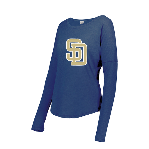 [3077.U55.XS-LOGO3] Ladies LS Ultra-blend T-Shirt (Female Adult XS, Royal, Logo 3)