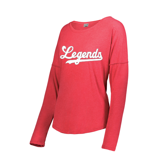 [3077.V96.XS-LOGO2] Ladies LS Ultra-blend T-Shirt (Female Adult XS, Red, Logo 2)